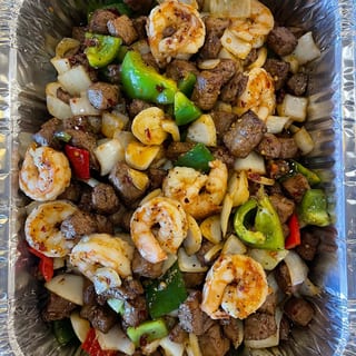Mongolian Beef & Shrimp (Spicy) Extra Entree